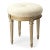 Transitional Bernadette Upholstered 18"W Vanity Stool, Silver For Sale - Image 3 of 3