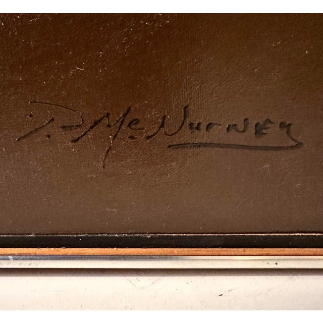 Mid Century Mixed Media Painting For Sale - Image 4 of 8