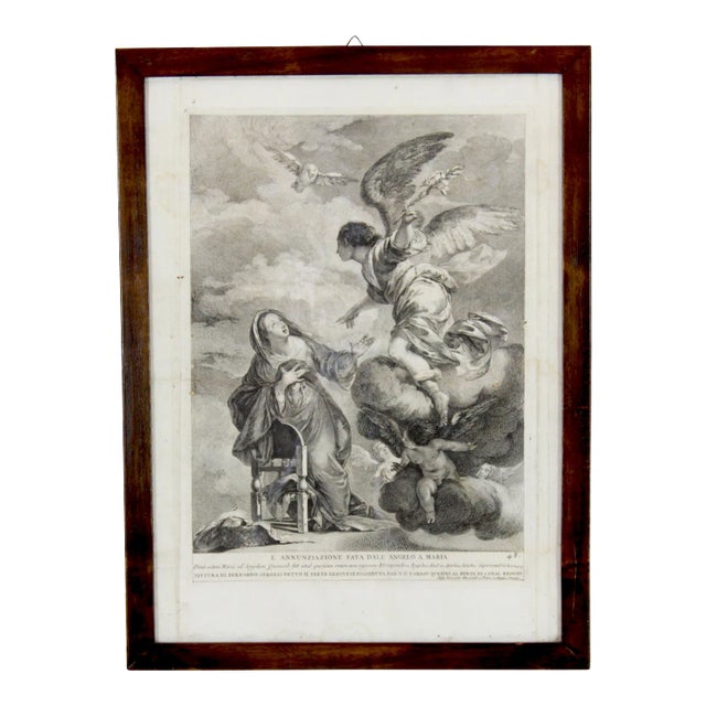 Antique Religious Print, France For Sale