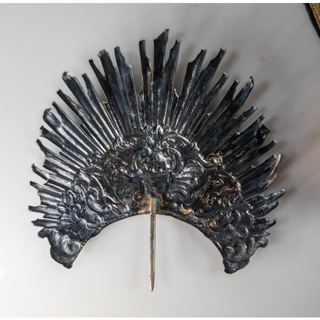 19th or 20th Century Spanish Colonial Mater Dolorosa Figure With Silver Sunburst For Sale - Image 10 of 16