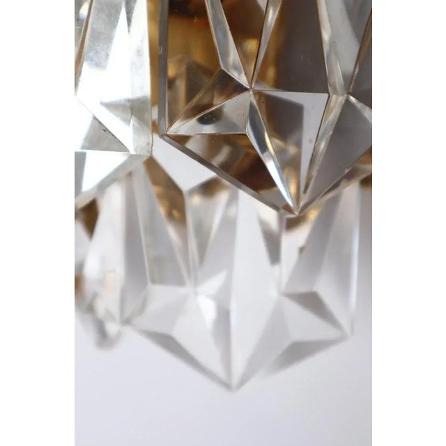 1960s Large Wall Lamp in Lead Crystal from Kinkeldey For Sale - Image 5 of 11
