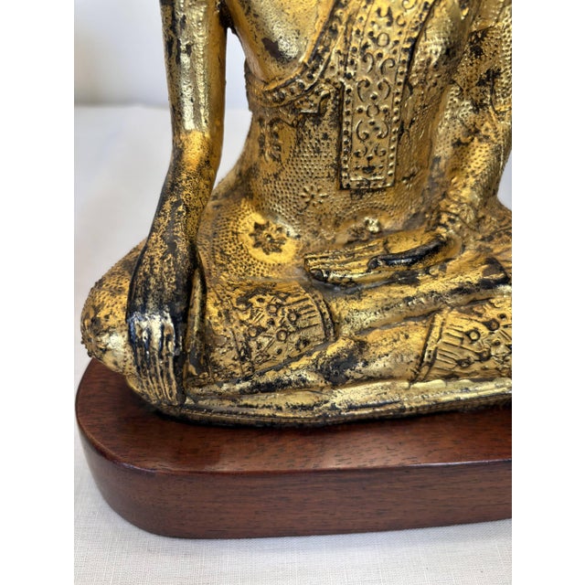 Southeast Asian Gilded Cast Iron Buddha Lamps, 20th Century, Set of 2 For Sale - Image 18 of 18