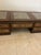 Chinoiserie Vintage South East Asian Hand-Carved Five-Drawer Coffee Table With 3 Piece Glass Top Insets For Sale - Image 3 of 12
