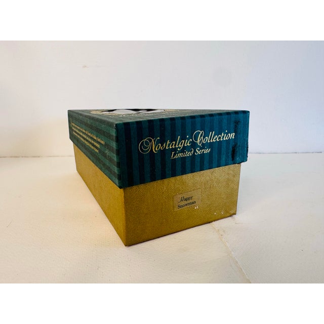 1990s Waterford 1990s Nostalgic Collection Happy Snowman Ornament W/ Box For Sale - Image 5 of 6