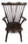 Antique Ladies Armed Windsor Fiddle Back Chair, Mahogany. For Sale
