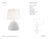 Thomas O'Brien by Visual Comfort Signature Frey Medium Table Lamp in Plaster White with Linen Shade Designer: Thomas...