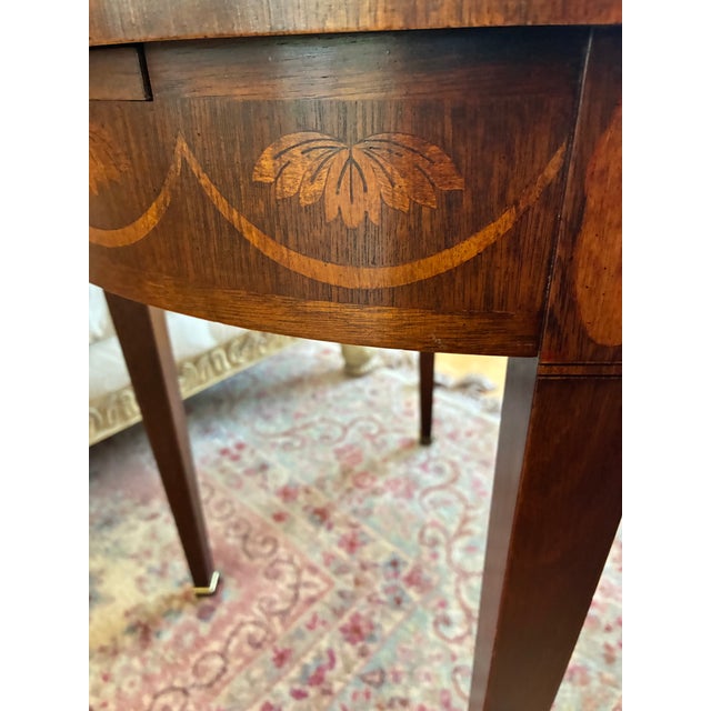 Late 20th Century Baker Furniture Federal Inlaid Mahogany Side Table For Sale In San Francisco - Image 6 of 9