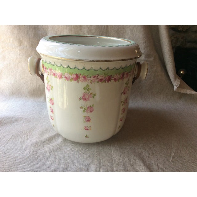 Victorian Royal Doulton Edwardian Rose Garland Jardinere / Ice Bucket For Sale - Image 3 of 13