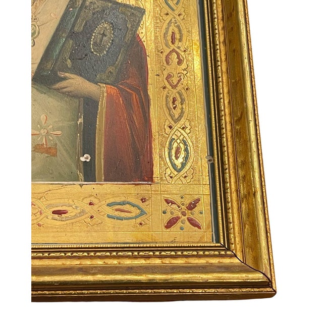 Wood 19th Century Orthodox Icon of Saint Nicholas the Wonderworker For Sale - Image 7 of 9