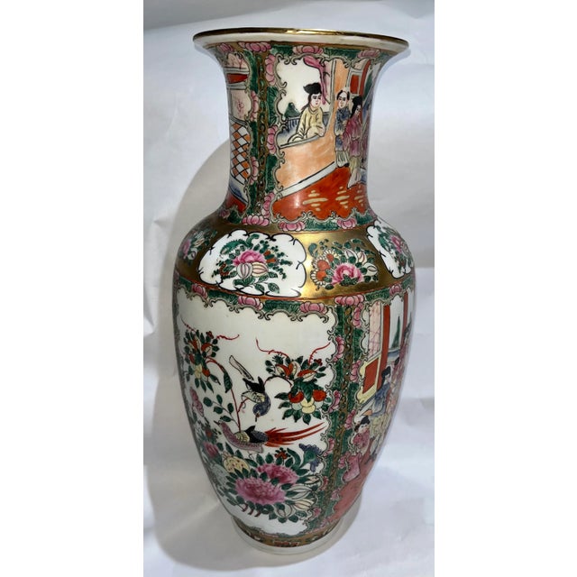 1990s Tall Decorative Ornate Ceramic Chinese Jar Vase For Sale - Image 13 of 13