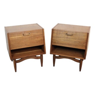 Mid 20th Century Pair of 'Dania' Night Stands by Merton Gershun for American of Martinsville For Sale