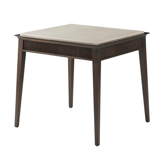 Wood Marble Top End Table For Sale - Image 7 of 7