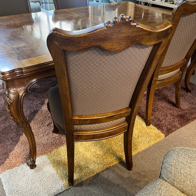 Wood 1980s Karges Dining Table, Bernhardt Chairs For Sale - Image 7 of 10