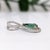 Metal 1ct Green Tourmaline Pendant W Earth Mined Diamonds in 14k White Gold | For Sale - Image 7 of 8