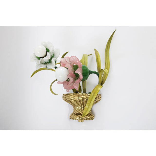 Hollywood Regency Banci Firenze Wall Lamp in Murano Glass, 1990s For Sale - Image 3 of 10