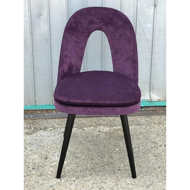 Purple Set of Mid-Century Dining Chairs by Antonín Šuman for Tatra Nábytok, 1960s For Sale - Image 8 of 9