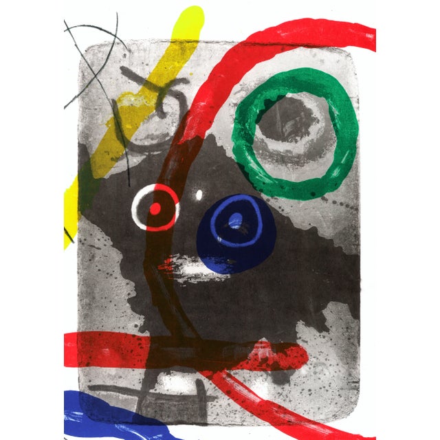 Original lithograph "Peintures Sur Cartons" (Composition VI) by Joan Miró printed and published in (1965) by Maeght...