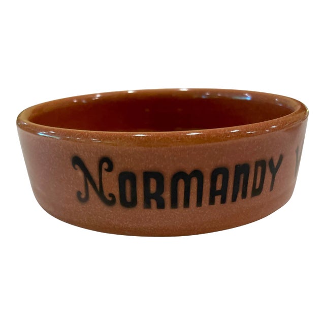 Vintage Normandy Village Wine Bottle Holder, Ashtray or Dish Souvenir From Normandy France For Sale