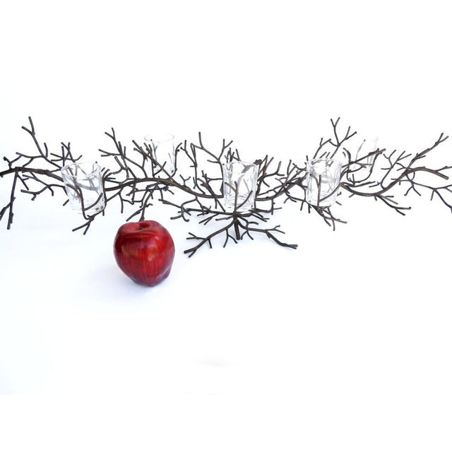 Rare, discontinued ZGallerie candelabra centerpiece. Crafted with an intricate organic branch silhouette, this statement...