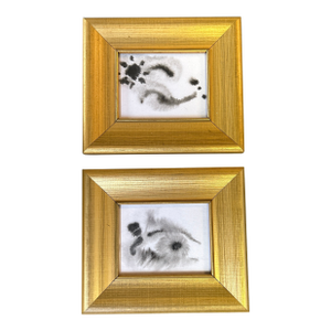 Two Contemporary Original Abstract Watercolor Paintings - Set of Two
