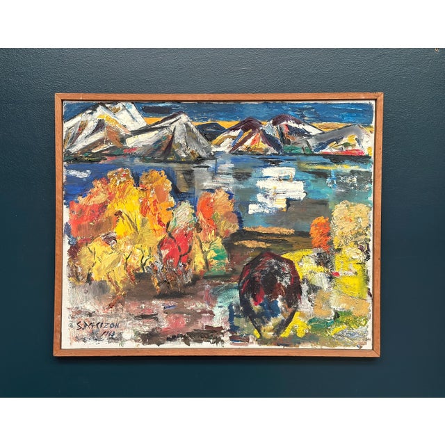 S. Pctcizon, Abstract Landscape, 1963, Oil on Canvas, Framed For Sale - Image 13 of 18