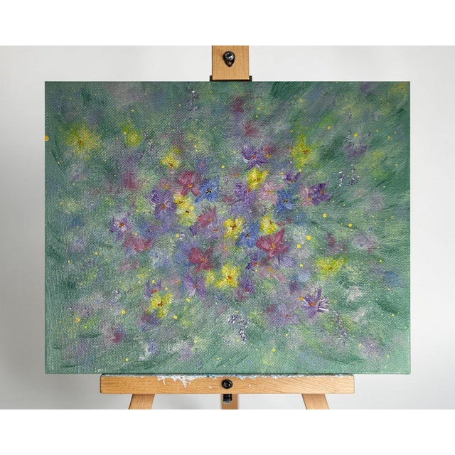 Enhance your space with this vibrant floral acrylic painting, "Flowering 4." Handcrafted on gallery-wrapped canvas, it...