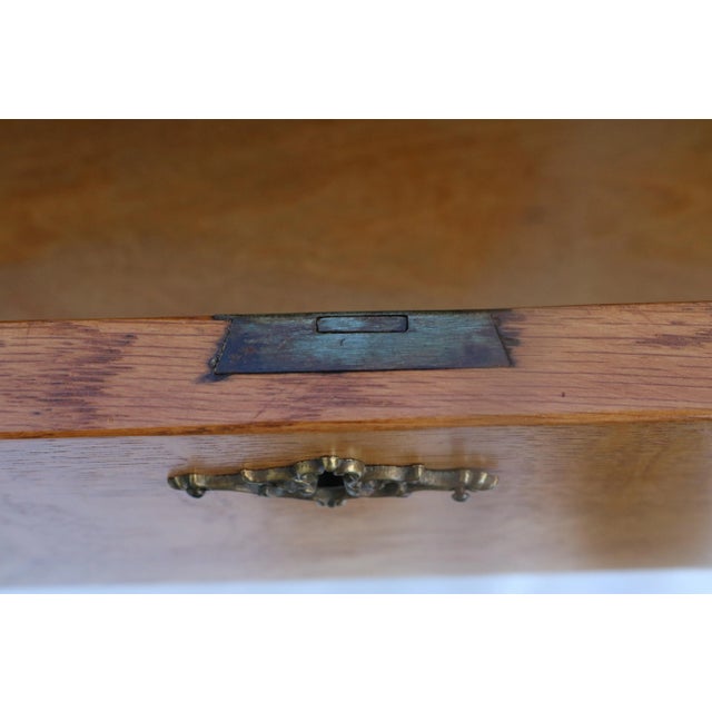 Antique Mission Solid Tiger Oak One Drawer Server, Console Table For Sale - Image 10 of 17