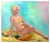 Mid 20th Century "Basking in the Sun" Figurative Female Oil Painting For Sale - Image 4 of 4