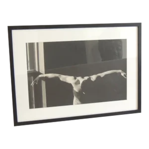 Framed Black & White Male Photograph "Open Arms"