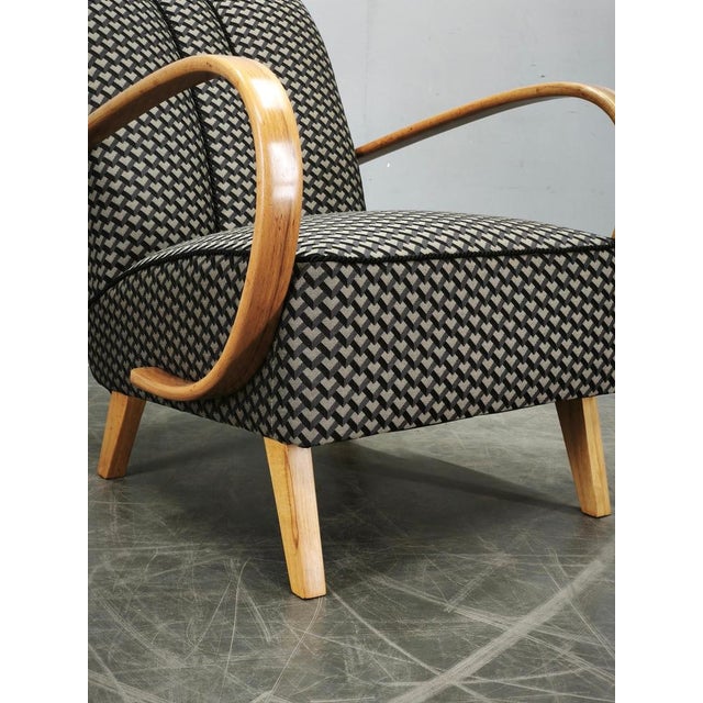 Art Deco Armchair by Jindrich Halabala, Former Czechoslovakia, 1940s For Sale - Image 6 of 12