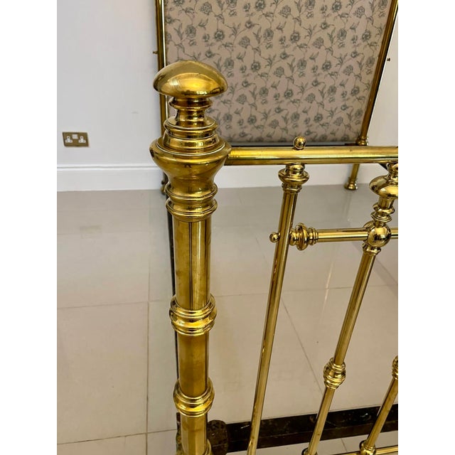Antique Victorian Brass Double Bed, 1860 For Sale - Image 10 of 16