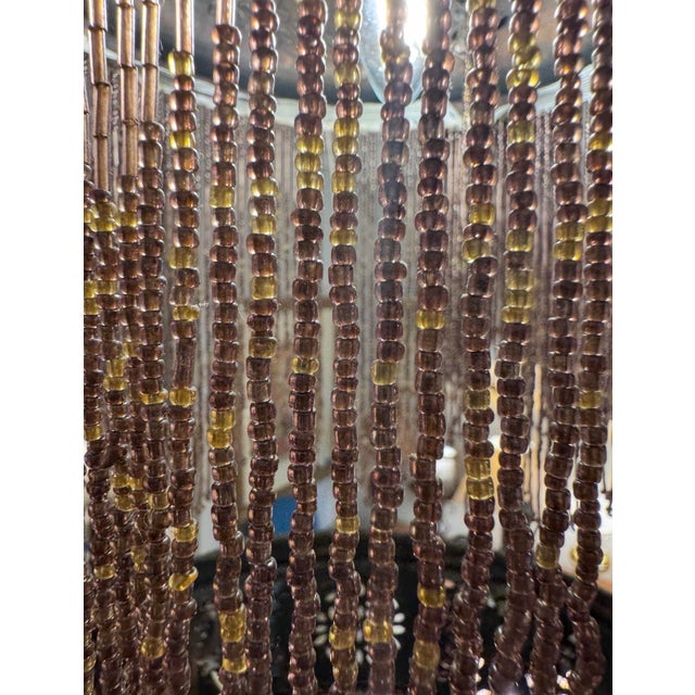 Large Moorish Moroccan Revival Beaded Fringe Chandelier Pendant Light For Sale - Image 4 of 8