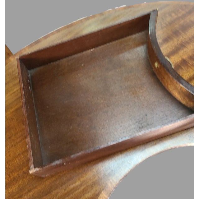 1920s Antique Tibbenham English High Quality Sheraton Style Kidney Mahogany Desk Table For Sale - Image 11 of 11