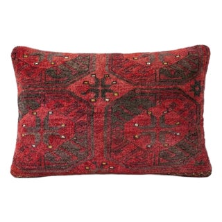 Turkish Oushak Lumbar Rug Pillow Cover 16'' X 24'' For Sale