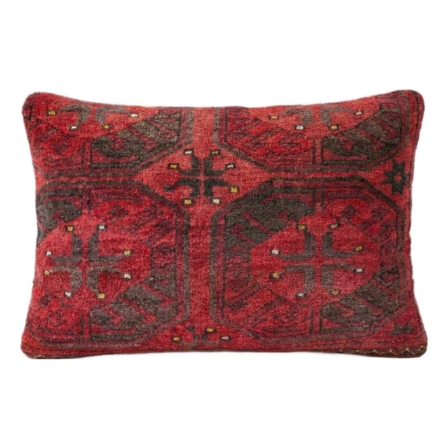 Turkish Oushak Lumbar Rug Pillow Cover 16'' X 24'' For Sale