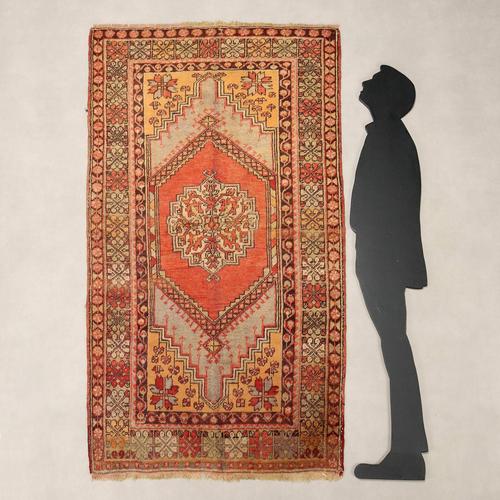 Kirsehir wool rug, large knot, hand-made. This piece is attributed to the mentioned designer/maker. It has no attribution...