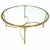 1960s Exquisite Italian Mid Century Modern Round Chrome Brass Glass Top Coffee Table For Sale In Raleigh - Image 6 of 8