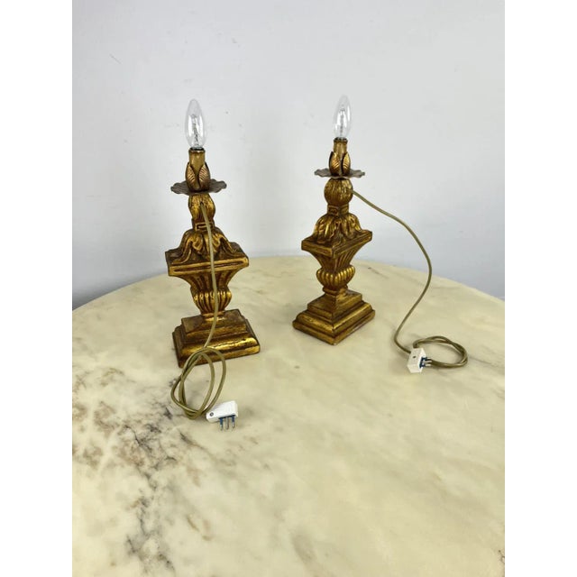 Set of 2 Mid-Century Italian table lamps from the 1950s Intact and in good condition, found in a noble apartment in my...