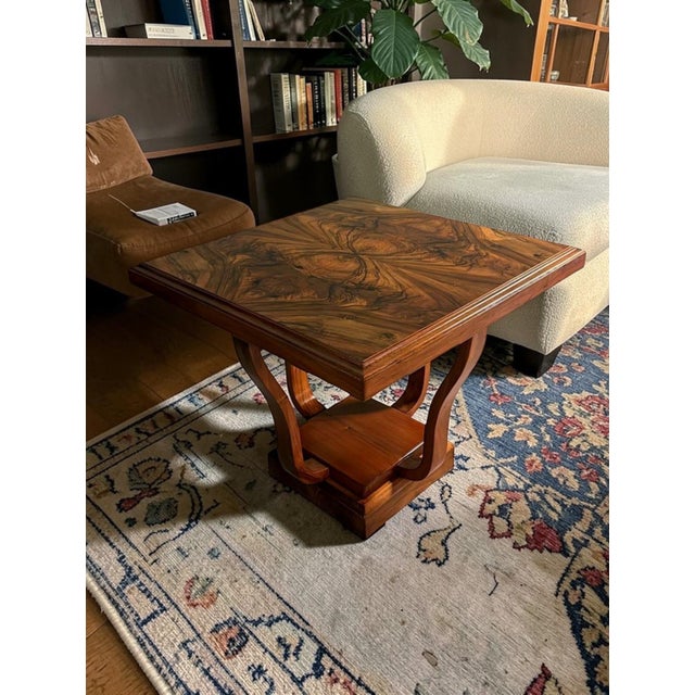 Late 19th Century Italian Art Deco Square Coffee Table With Dual-Tier Base For Sale - Image 17 of 18