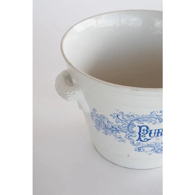 This stunning blue and white piece is perfect whether you are a collector of grocer/dairy ironstone or an advanced...