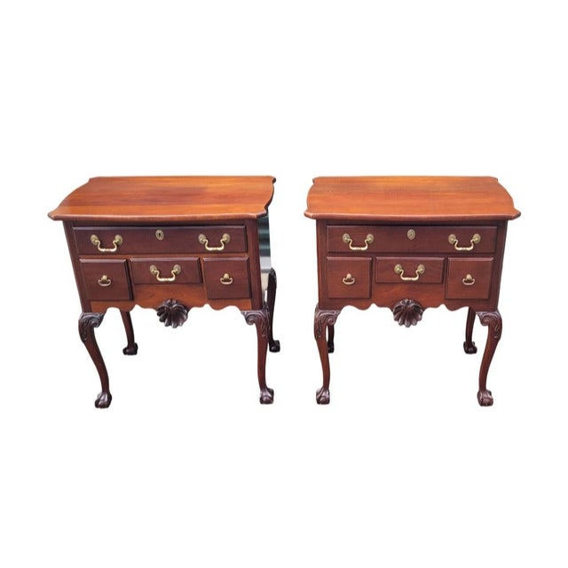 1970s Pair Link Taylor Chippendale Shell Carved End Tables For Sale - Image 17 of 17