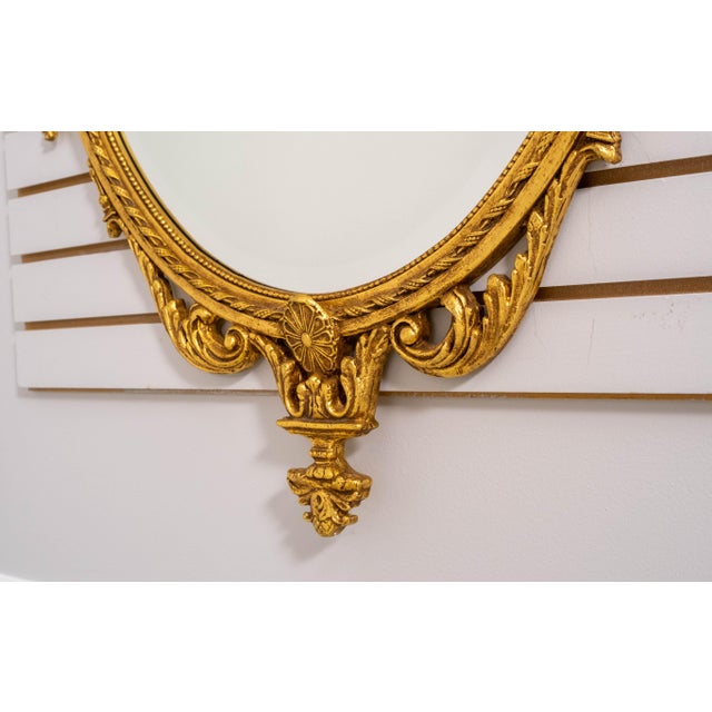 2000 - 2009 Friedman Brothers Gold Finish Model #6769 Adam Style Mirror For Sale - Image 5 of 11