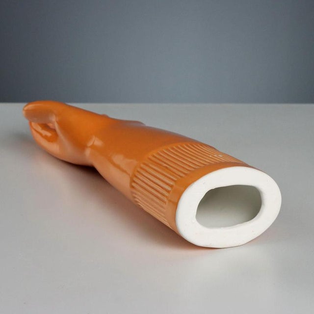 Tan Porcelain Lungavilla Glove Molds from Pirelli, 1970s, Set of 6 For Sale - Image 8 of 9
