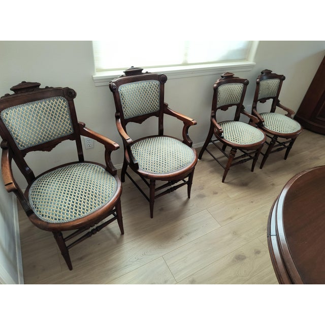 Late 19th Century Set of 8 Mahogany Dining Chairs For Sale - Image 5 of 5