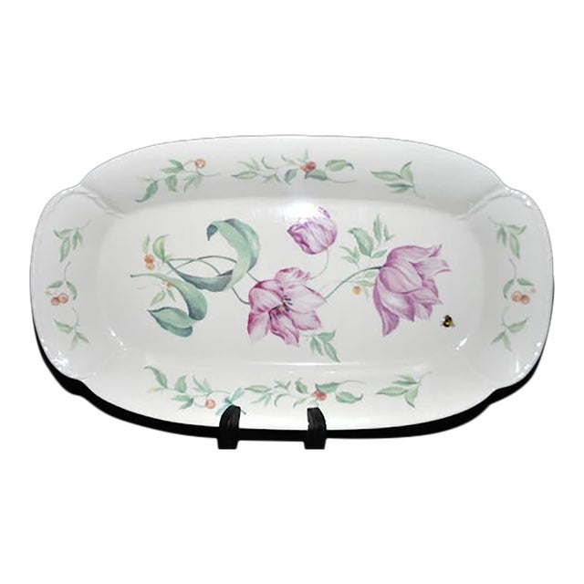 1990s NIB! Lenox Morningside Cottage Rectangular Tray/Platter For Sale