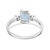 Not Yet Made - Made To Order 14k White Gold Aquamarine Diamond Three Stone Ring Size 5.5 For Sale - Image 5 of 12