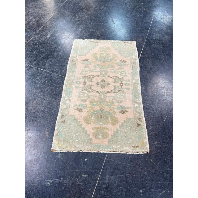 Turkish Mini Rug Oriental Hand Knotted Vintage Rug 1'9" x 2'11" #17947 Explore a curated collection of hallway runners,...