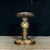 This impressive pair of vintage Chinese candlesticks is crafted from gilt bronze, featuring a rich, dark patina with...