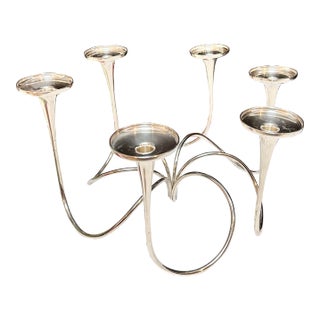 Vintage Gorham Sterling Silver Fountain Candle Holders - 3 Piece Set For Sale