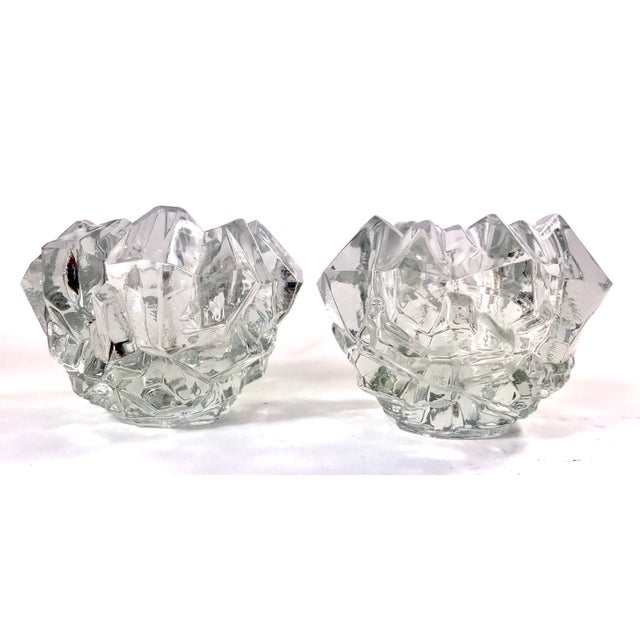 Vintage 1950s Goebel Lead Crystal Votive Candle Holders Germany
